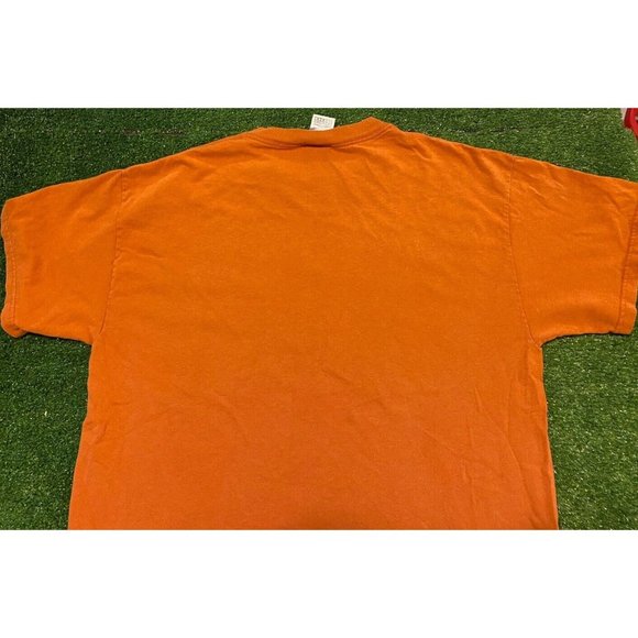 Retro Y2K Texas UT Longhorns arch tackle twill t-shirt large orange Hook em - Picture 9 of 11